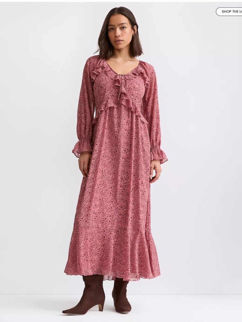 Floral Ruffle Maxi Dress - Picture 3 of 4